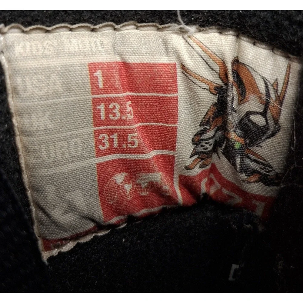 Burton Youth Snowboard Boots Black Grey Orange Size 1 Kids Lace Up Winter Sports